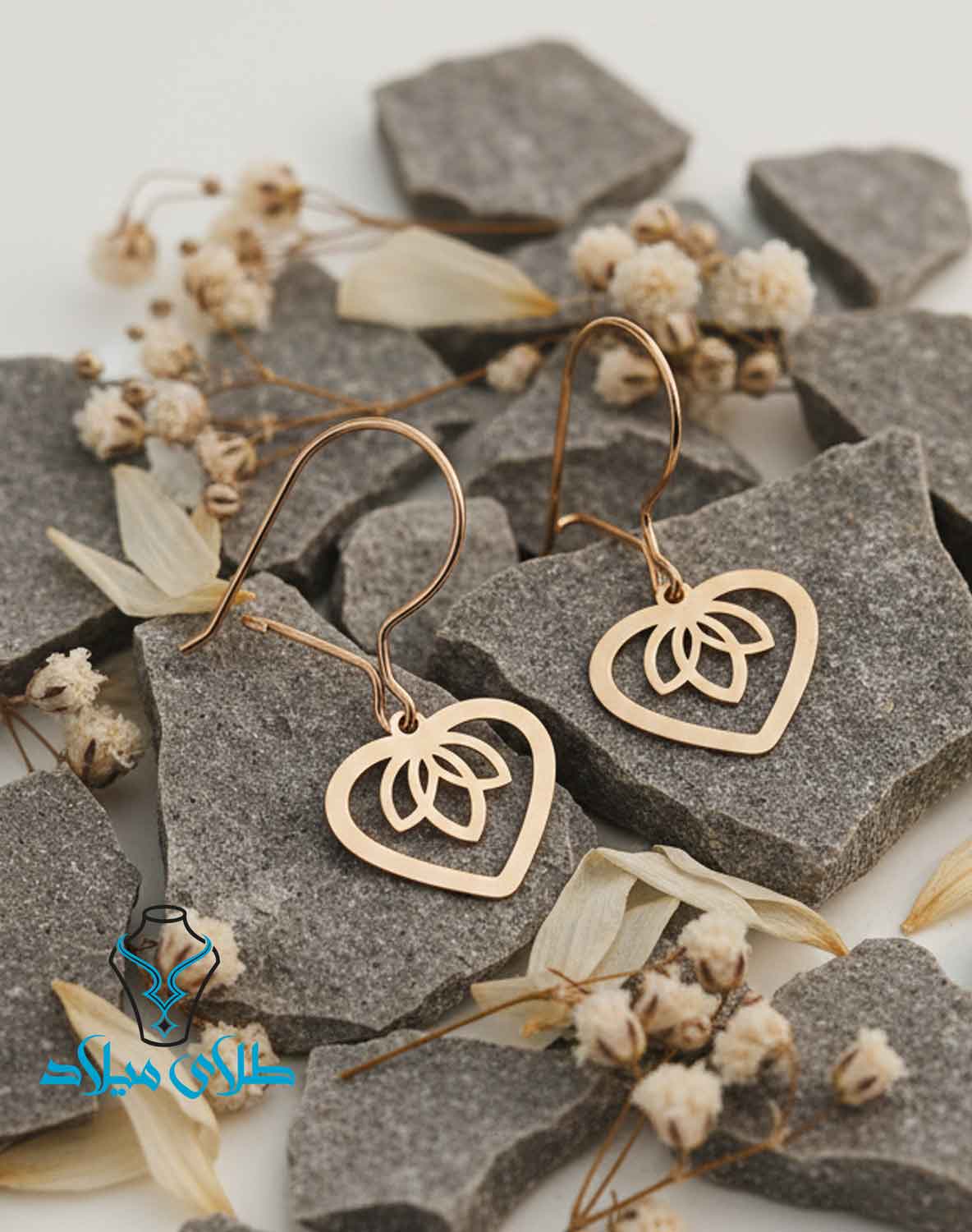 گوشواره آویز طلا کد35 میلادزر