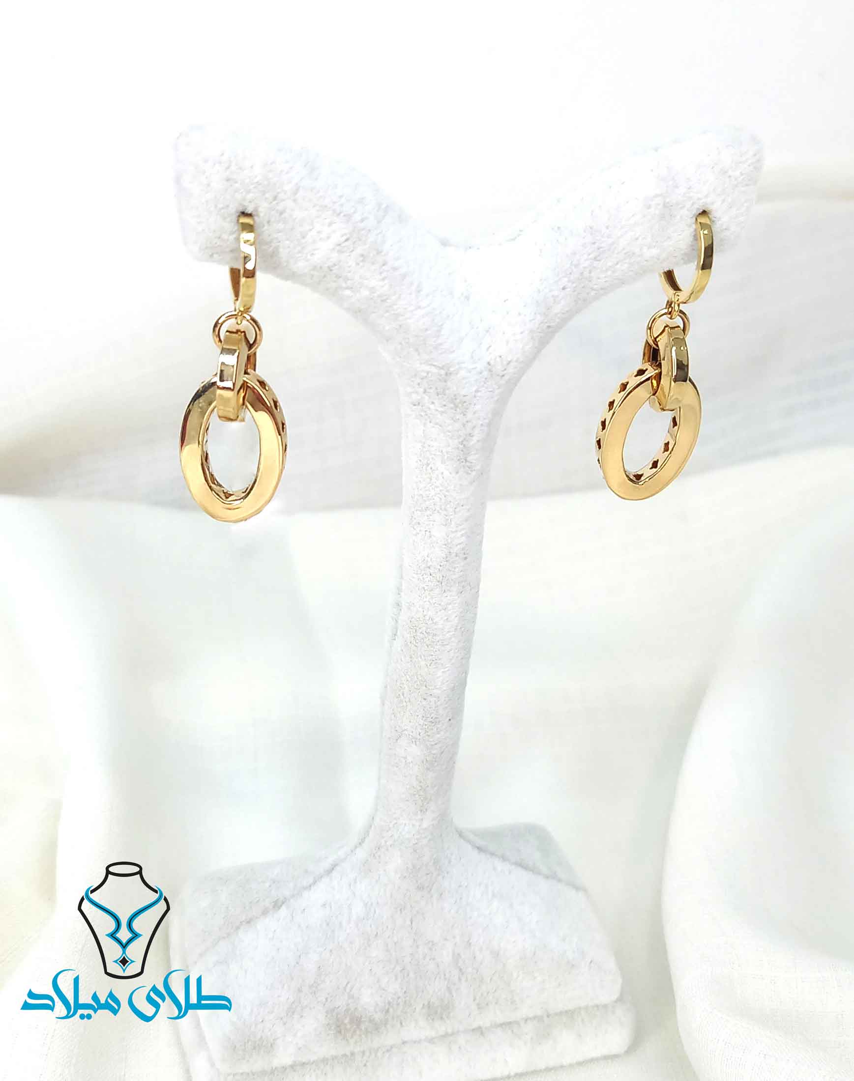 گوشواره آویز طلا کد26 میلاد گالری