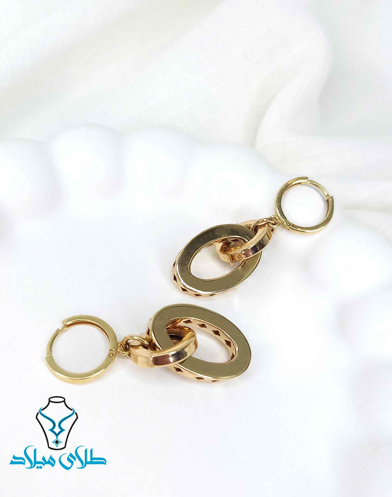 گوشواره آویز طلا کد26 میلادزر