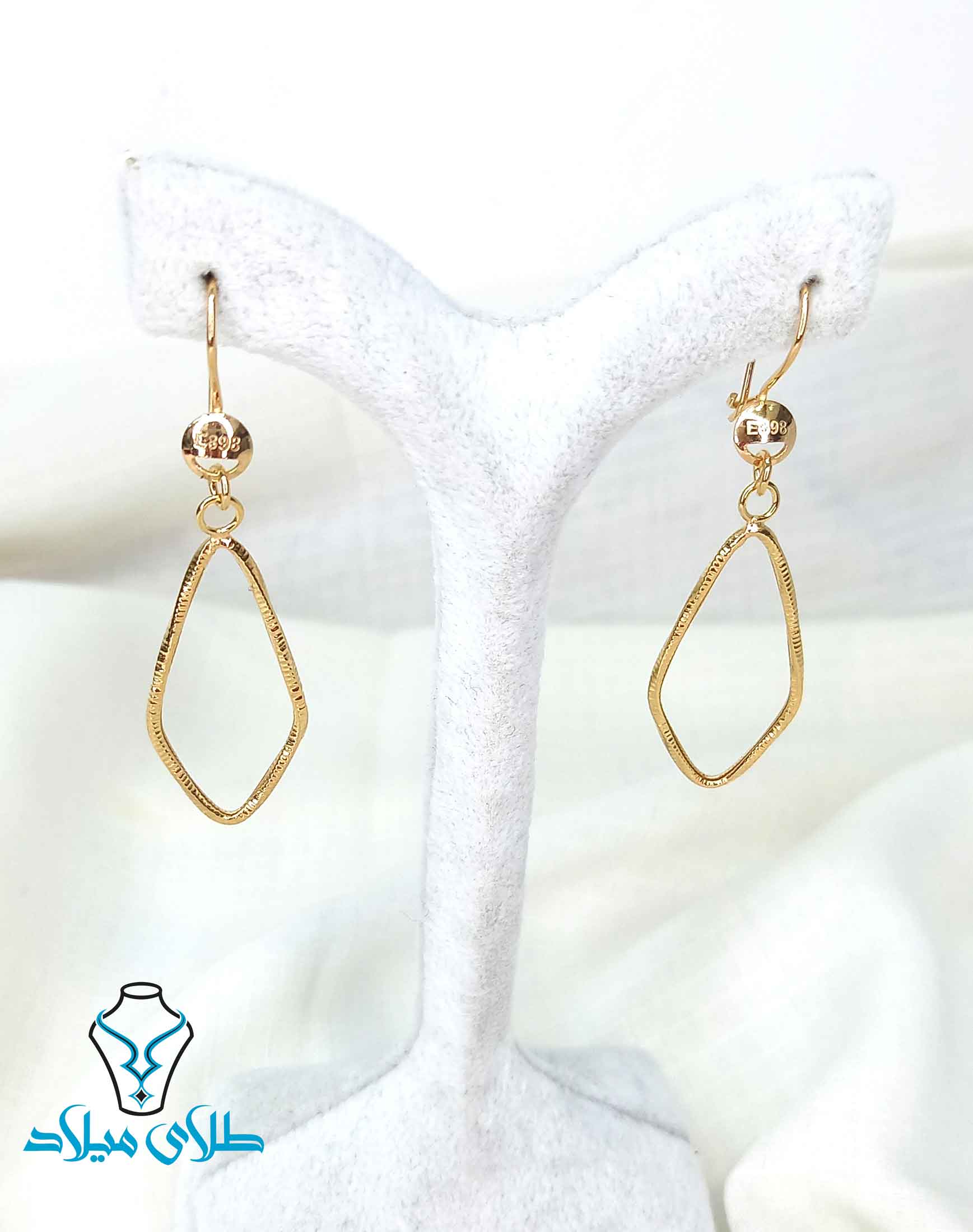 گوشواره آویز طلا کد27 طلای میلاد