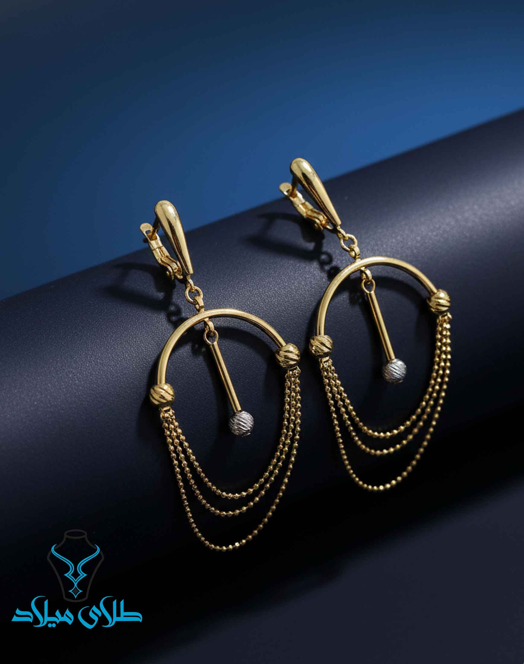 خرید گوشواره آویز طلا کد28