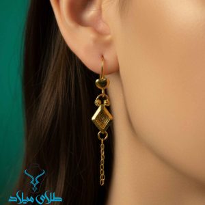 خرید گوشواره آویز طلا کد31 از طلای میلاد