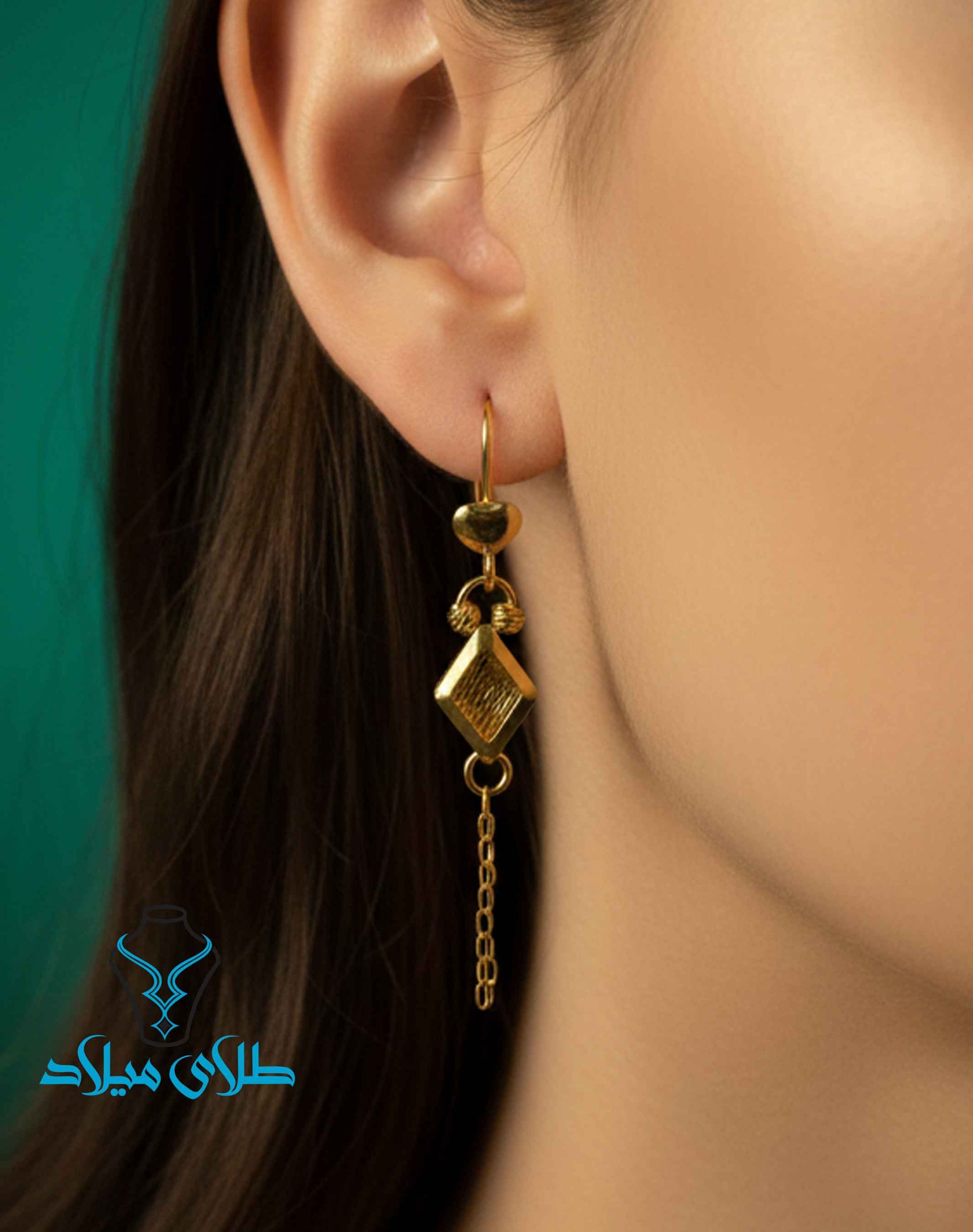خرید گوشواره آویز طلا کد31 از طلای میلاد