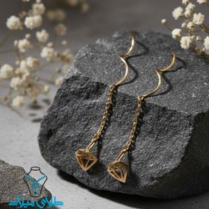 خرید گوشواره آویز طلا کد33 از طلای میلاد