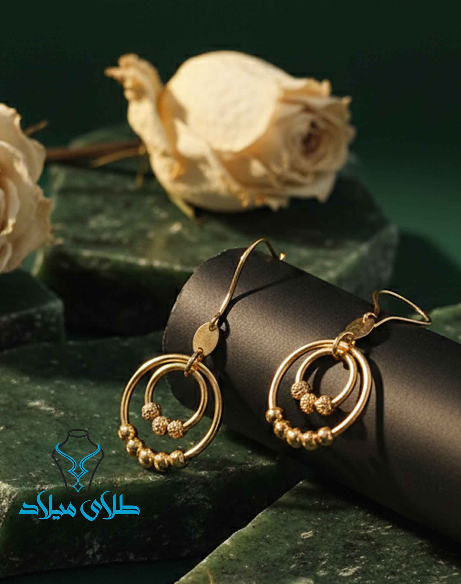 گوشواره آویز طلا کد34