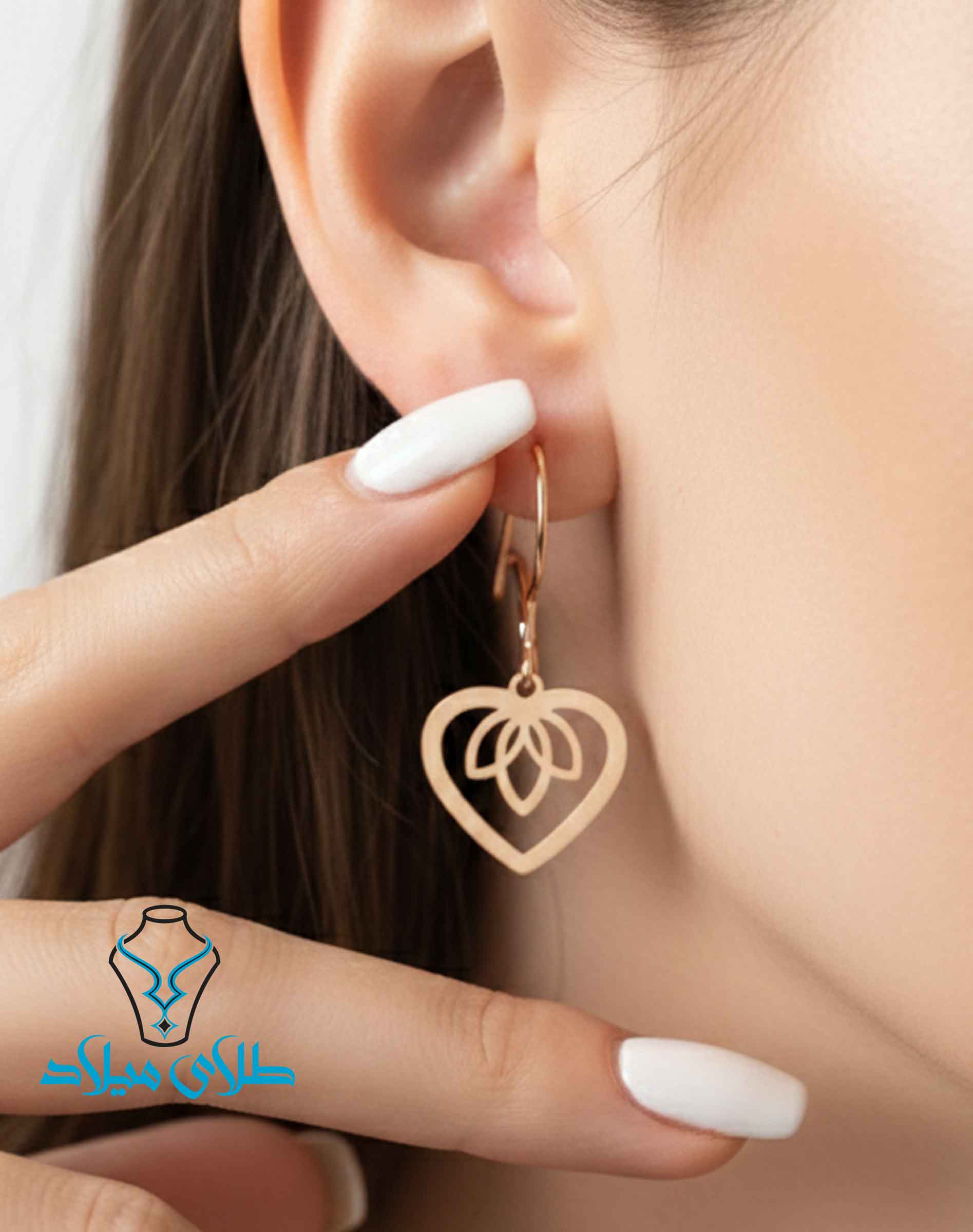 خرید گوشواره آویز طلا کد35 از طلای میلاد