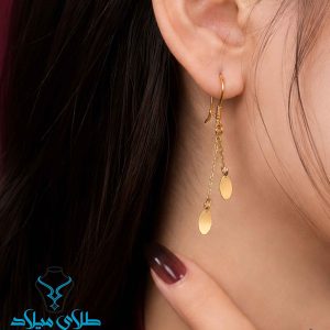 خرید گوشواره آویز طلا کد41 از سایت میلاد