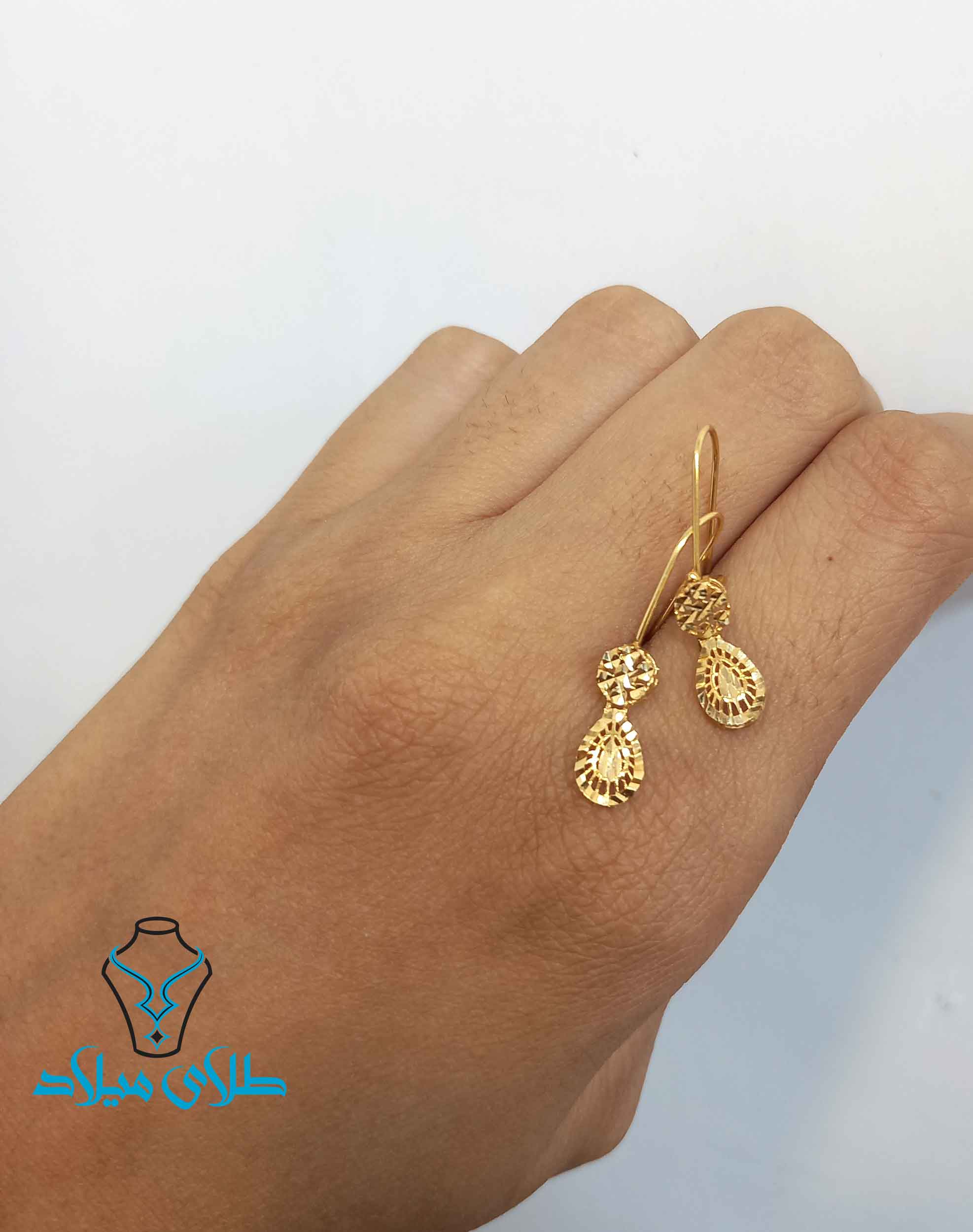 گوشواره آویز طلا کد48 در میلادزر