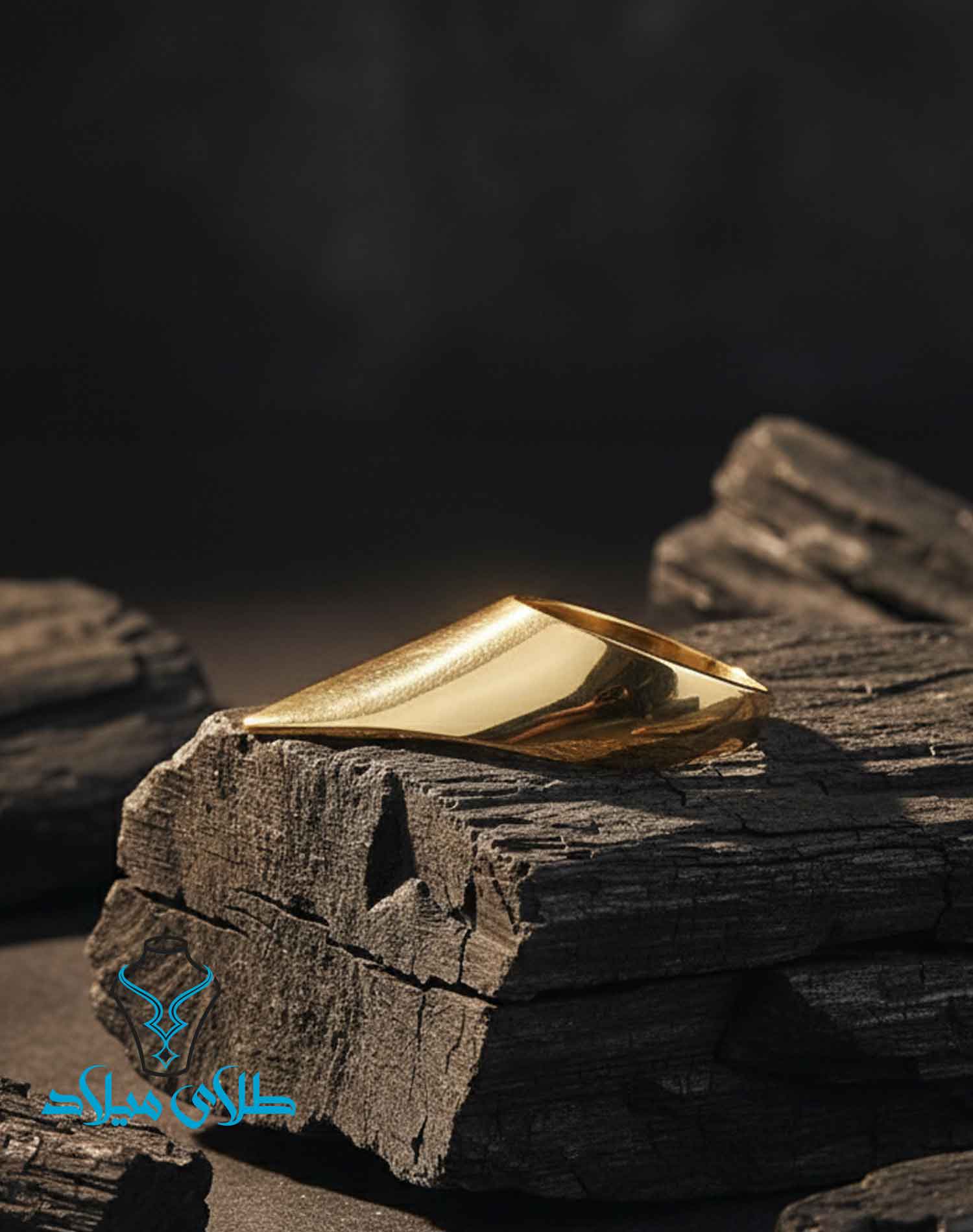 انگشتر طلا کد206 آیینه ای