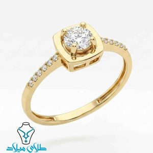 خرید انگشتر سولیتر طلا کد15 از سایت میلادزر
