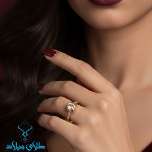 خرید انگشتر سولیتر طلا کد15 از سایت میلادزر