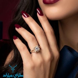 خرید انگشتر طلا سولیتر کد17 از سایت میلادزر