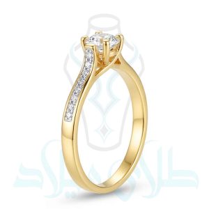 خرید انگشتر سولیتر طلا کد18
