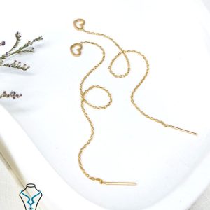 خرید گوشواره بخیه ای کد6 طلا