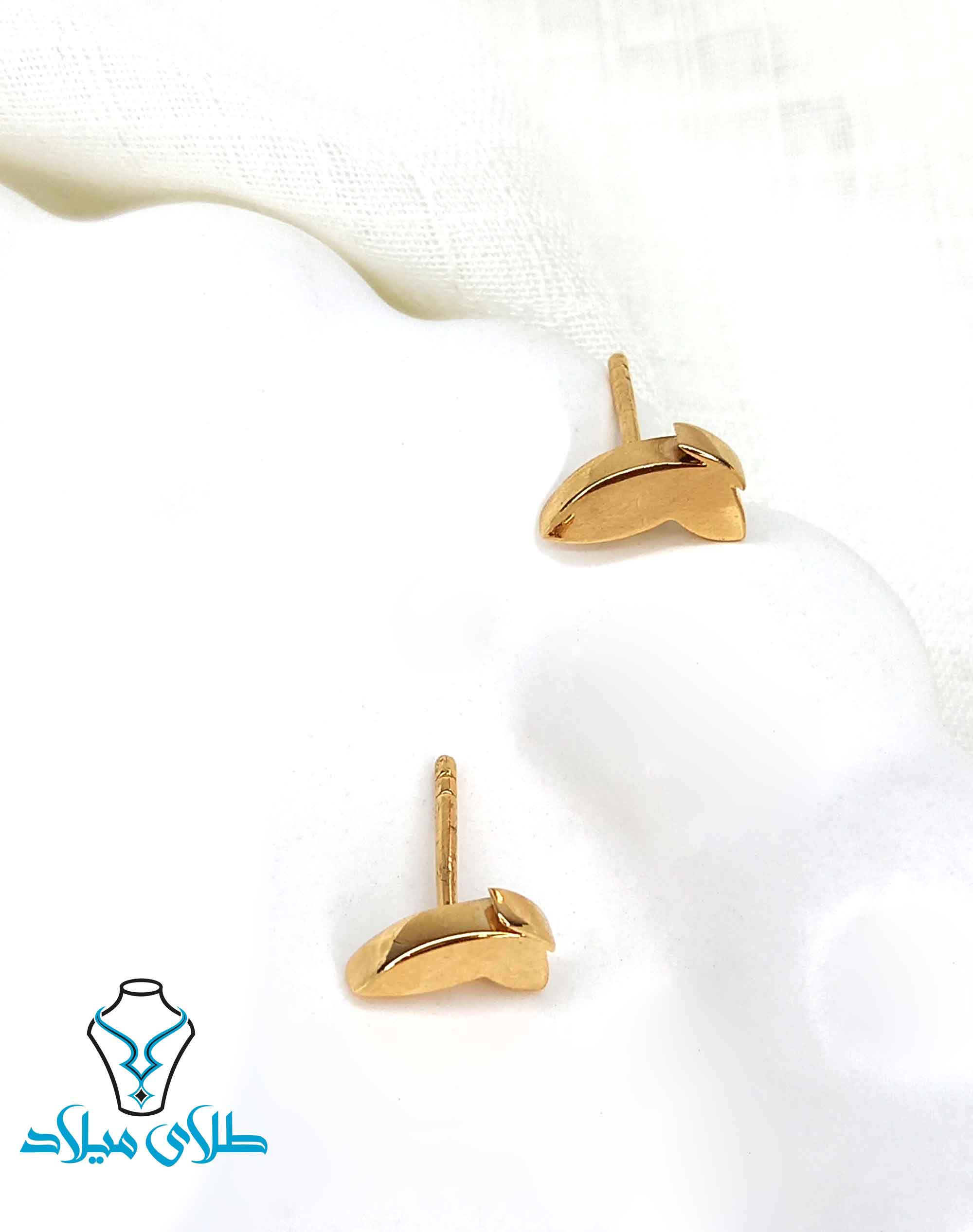 گوشواره طلا میخی کد4 طلای میلاد