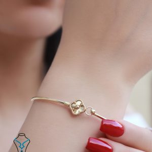 خرید دستبند النگویی ونکلیف طلا کد7 طلای میلاد