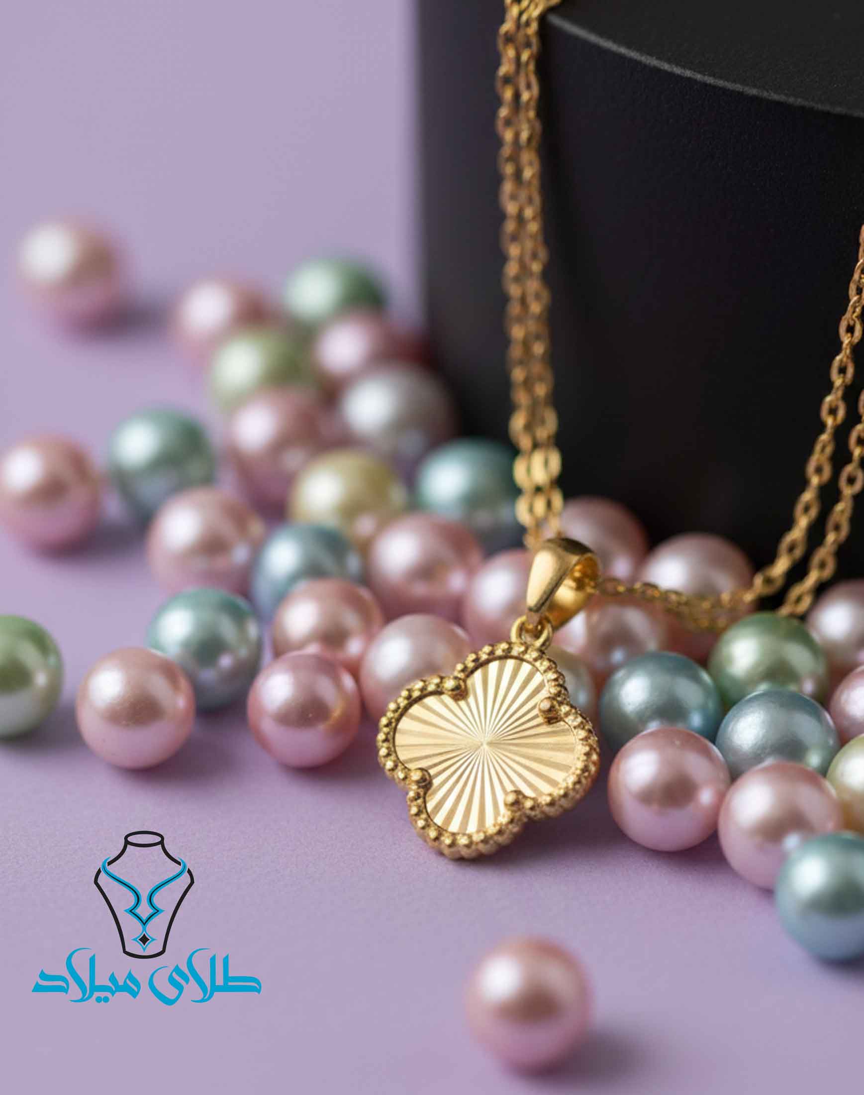 پلاک طلا ونکلیف کد18 طلافروشی میلاد