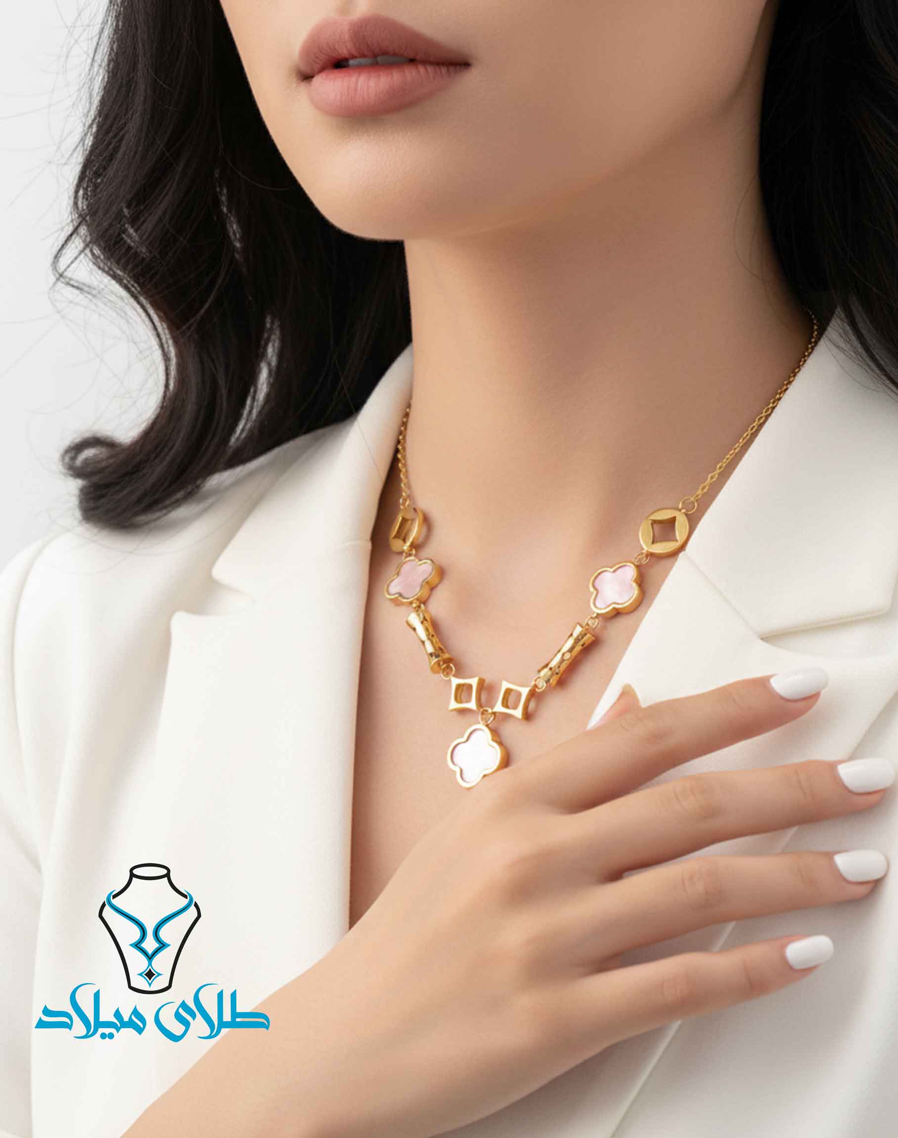 خرید گردنبند طلا ونکلیف کد19 از سایت میلادزر