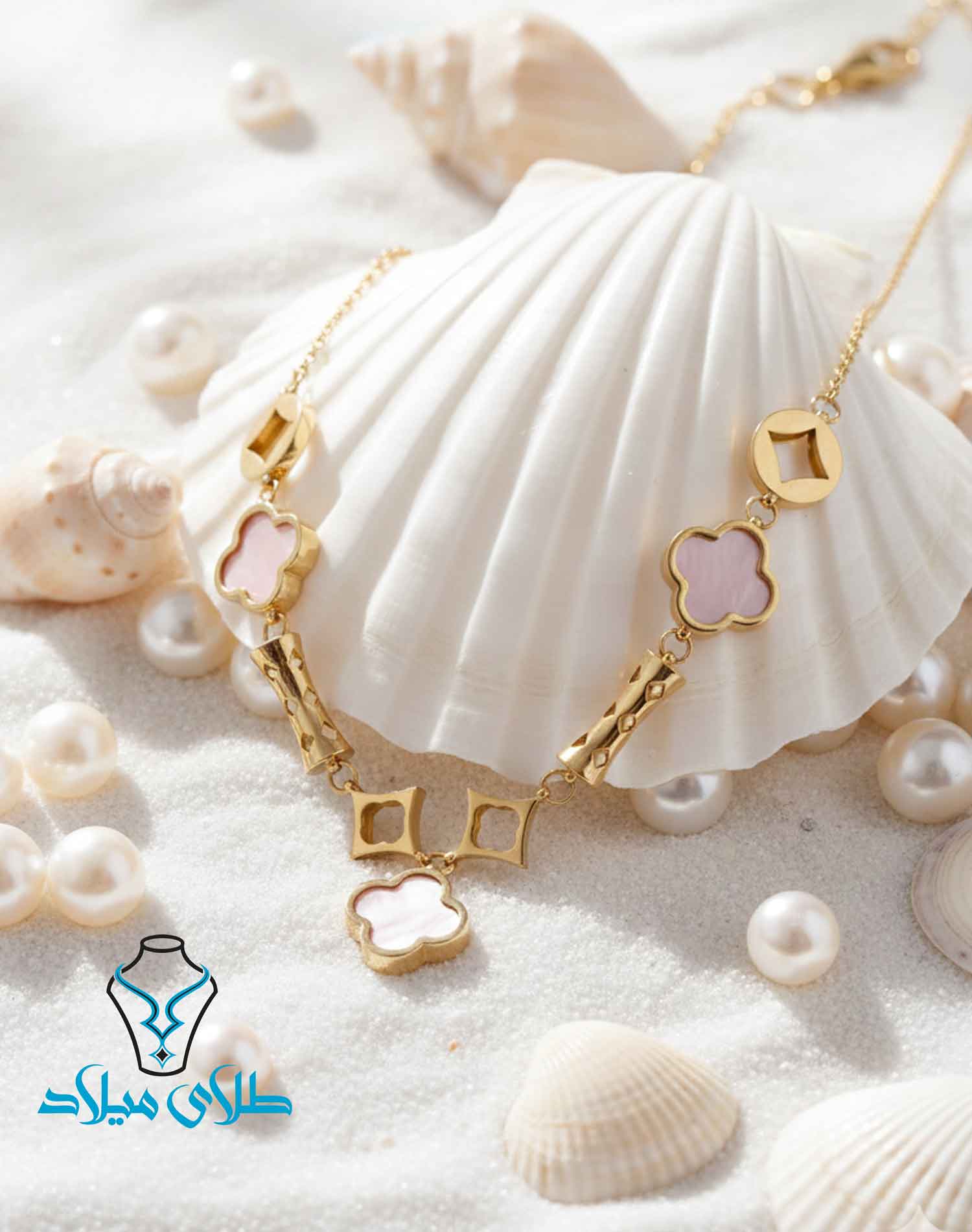 گردنبند طلا ونکلیف کد19 در گالری طلای میلاد