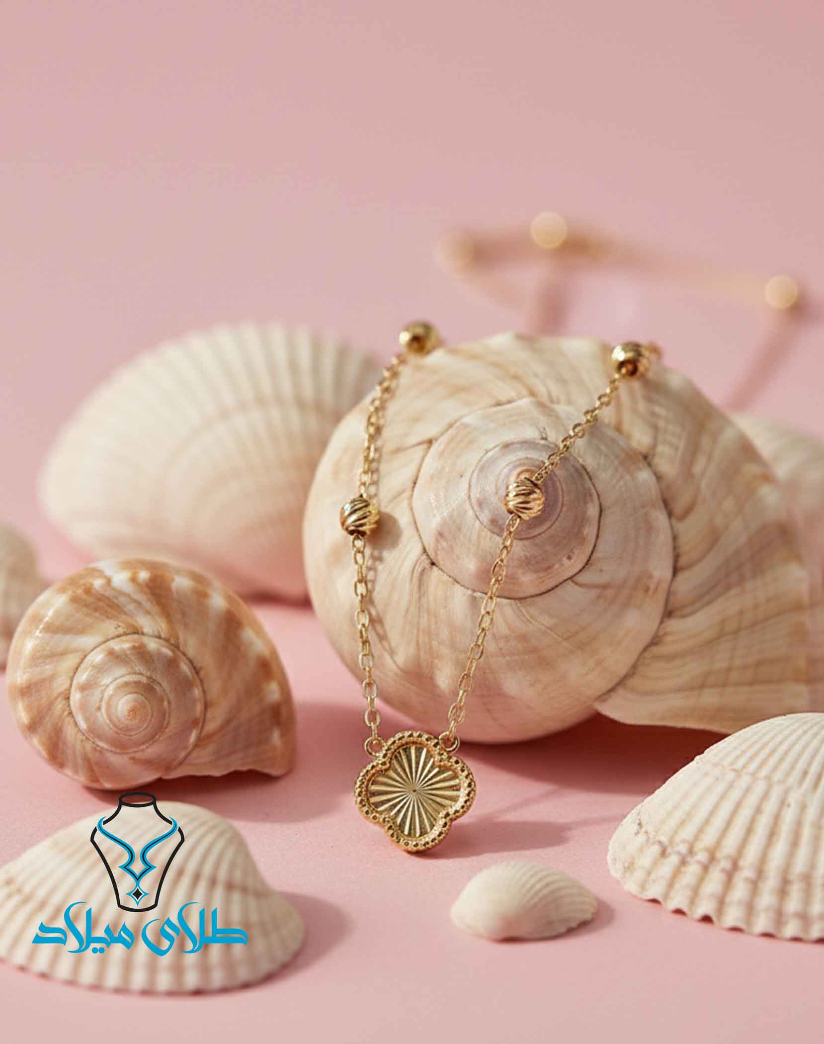 گردنبند طلا ونکلیف کد22 طلای میلاد