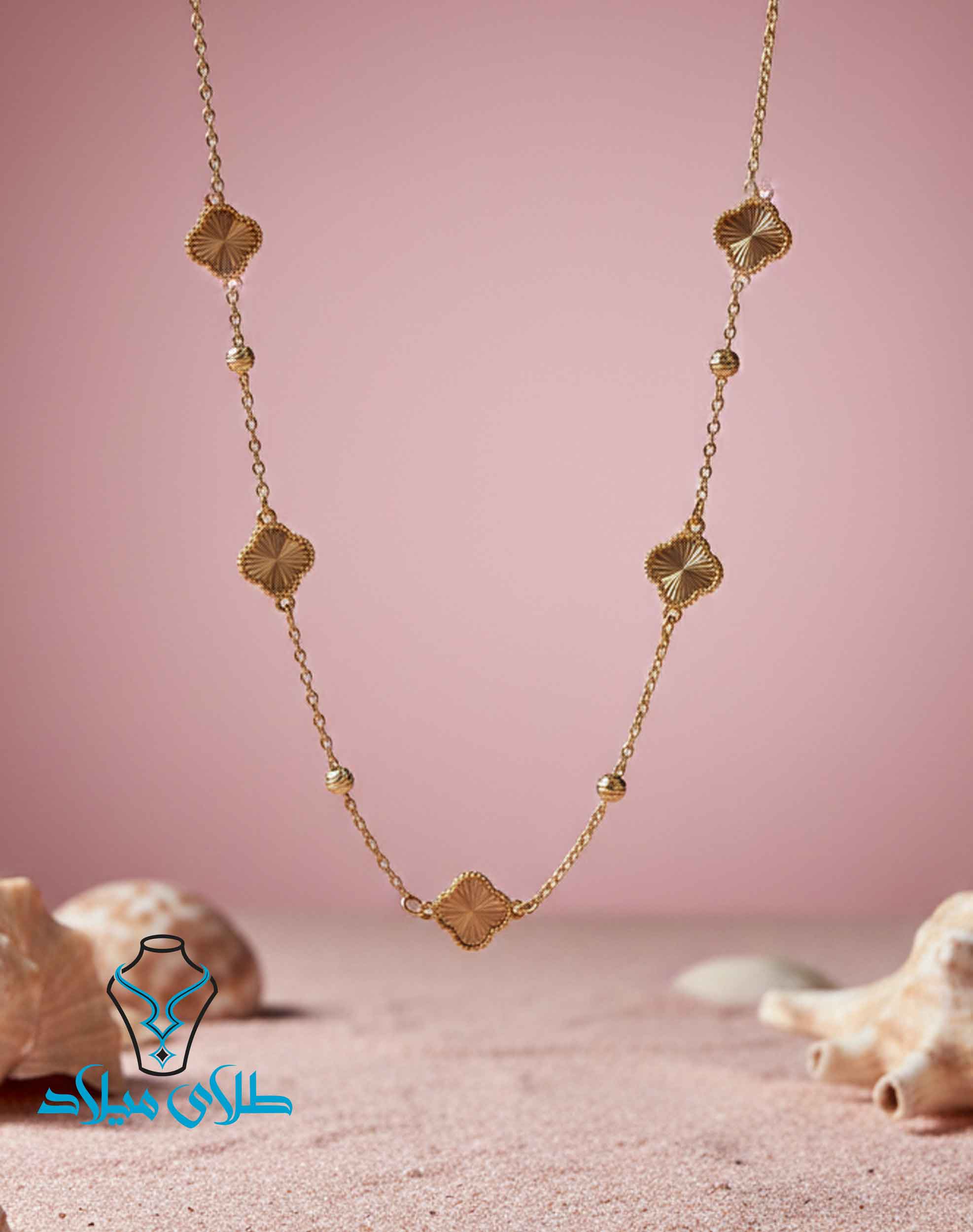 گردنبند طلا ونکلیف کد23 گالری طلای میلاد