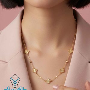 خرید گردنبند طلا ونکلیف کد23 از طلای میلاد