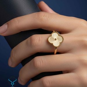 خرید انگشتر ونکلیف طلا کد13