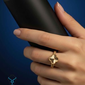 خرید انگشتر طلا ونکلیف کد14 میلادزر