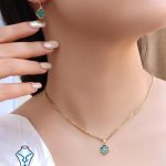 خرید نیم ست ونکلیف طلا کد14