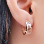 خرید گوشواره حلقه‌ای ورساچ طلا