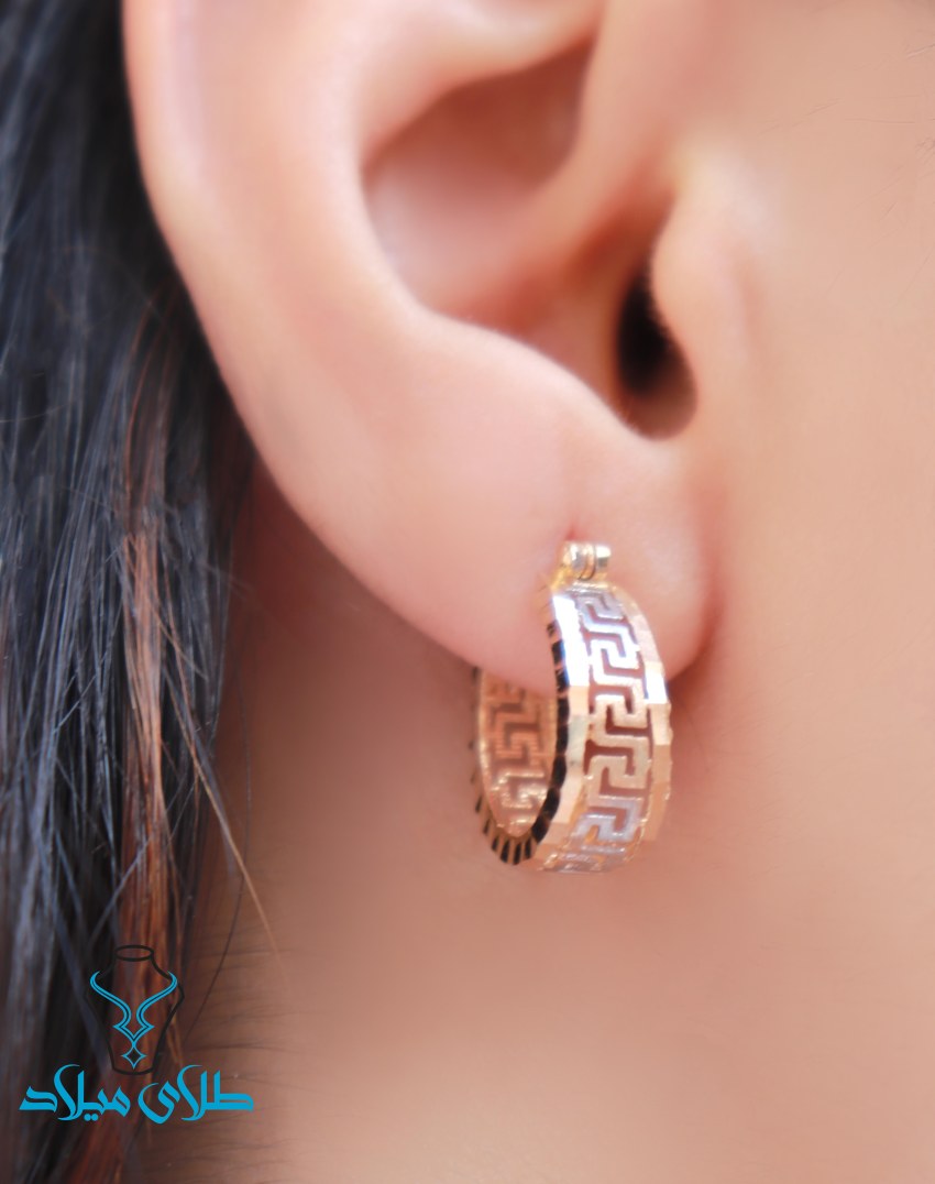 خرید گوشواره حلقهای ورساچ طلا