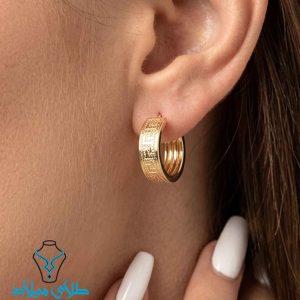 خرید گوشواره حلقهای طلا ورساچ کد58