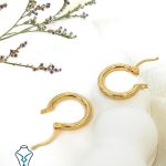 خرید گوشواره طلا حلقه‌ای ورساچ کد59