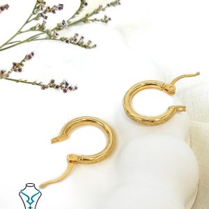 خرید گوشواره طلا حلقه‌ای ورساچ کد59