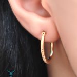 خرید گوشواره حلقه‌ای طلا ورساچ کد57 میلادزر