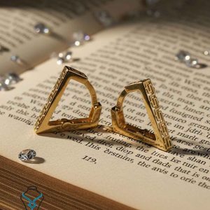 خرید گوشواره حلقه‌ای طلا ورساچ کد61