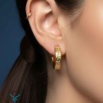 خرید گوشواره حلقه‌ای طلا ورساچ کد62 از طلای میلاد
