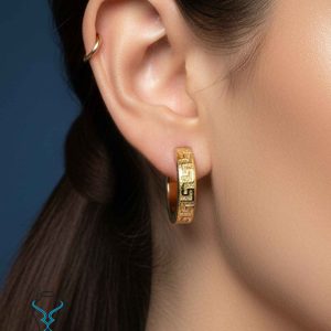 خرید گوشواره حلقه‌ای طلا ورساچ کد62 از طلای میلاد